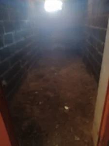 Débarras cave après